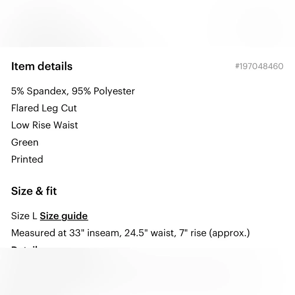 Show Me Your Mumu Green Floral Flare Pants Size L Boho Bell Bottom Stretch - Picture 4 of 5